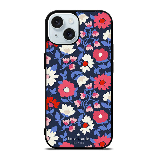 KATE SPADE FLORAL PATTERN iPhone 15 Case Cover