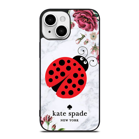 KATE SPADE LADYBUG FLORAL MARBLE iPhone 13 Mini Case Cover
