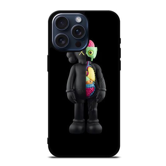 KAWS DESIGN BLACK iPhone 15 Pro Max Case Cover