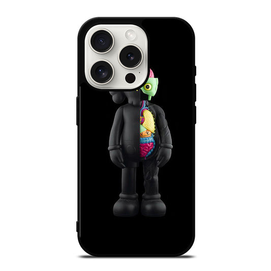 KAWS DESIGN BLACK iPhone 15 Pro Case Cover