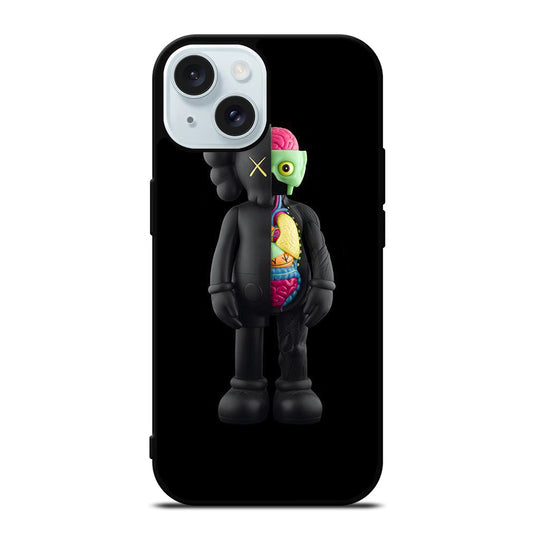 KAWS DESIGN BLACK iPhone 15 Case Cover