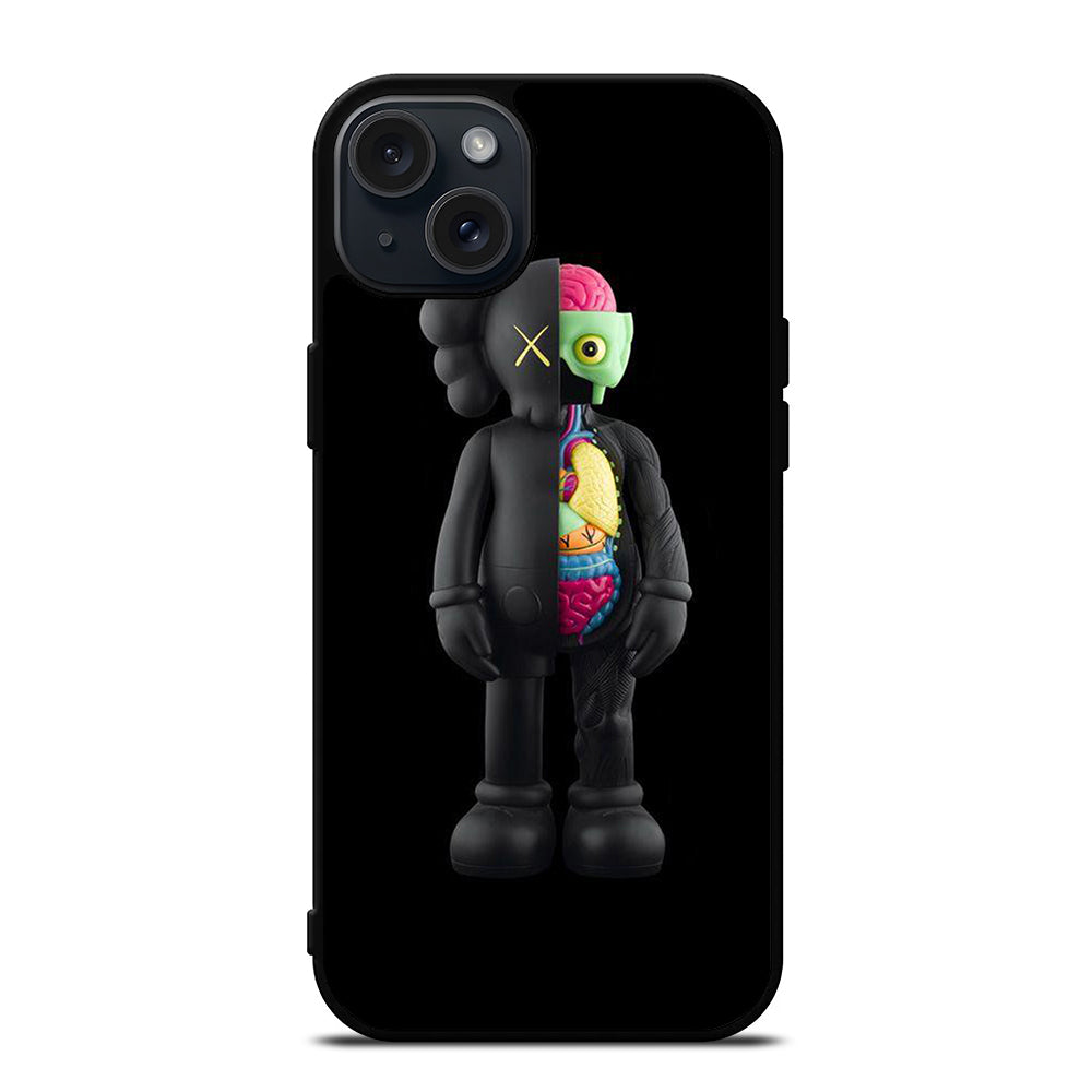 KAWS DESIGN BLACK iPhone 15 Plus Case Cover
