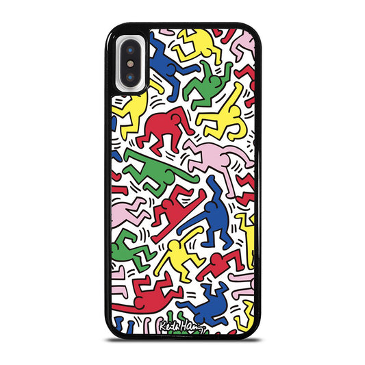 KEITH HARING ART PATTERN iPhone X / XS Case Cover