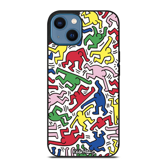 KEITH HARING ART PATTERN iPhone 14 Case Cover