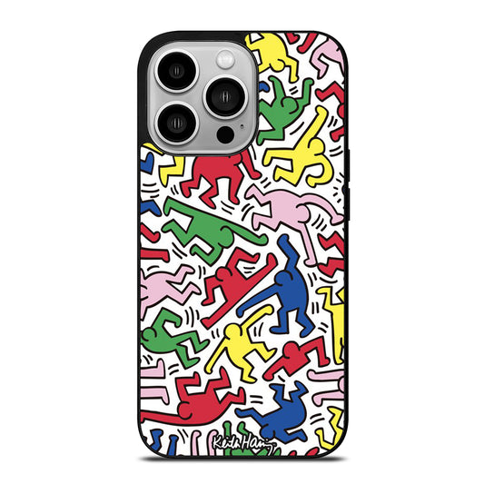 KEITH HARING ART PATTERN iPhone 14 Pro Case Cover