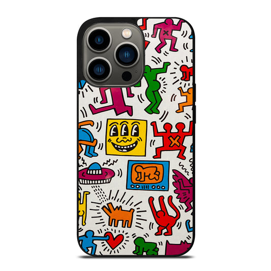 KEITH HARING PATTERN iPhone 13 Pro Case Cover