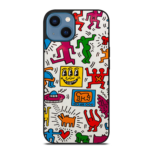 KEITH HARING PATTERN iPhone 14 Case Cover