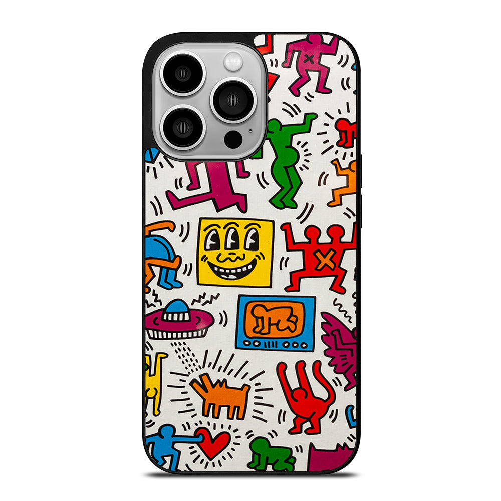 KEITH HARING PATTERN iPhone 14 Pro Case Cover