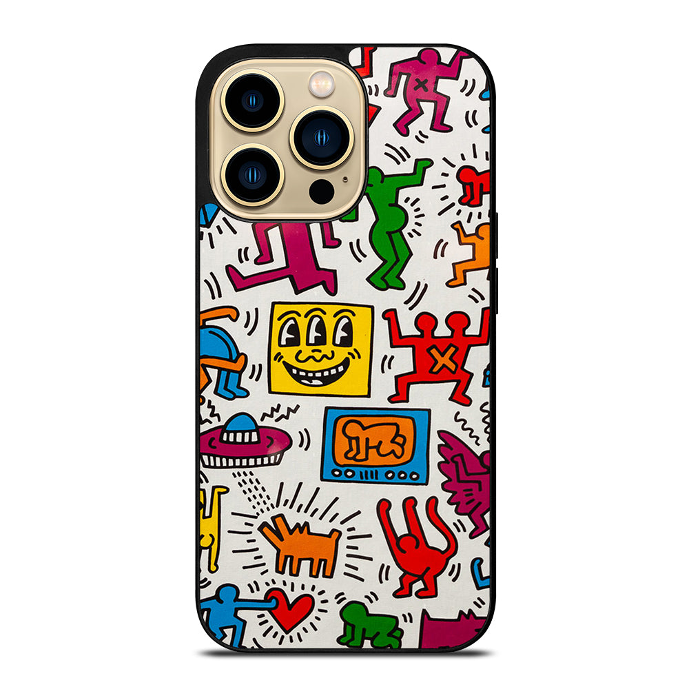 KEITH HARING PATTERN iPhone 14 Pro Max Case Cover