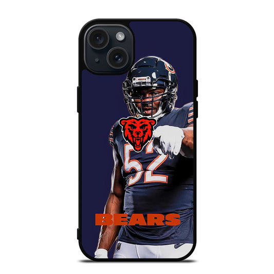 KHALIL MACK 52 BEARS iPhone 15 Plus Case Cover
