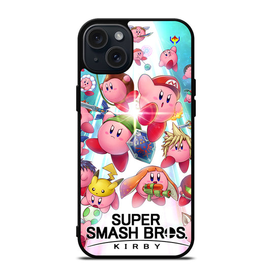 KIRBY SUPER SMASH BROS GAME 3 iPhone 15 Plus Case Cover
