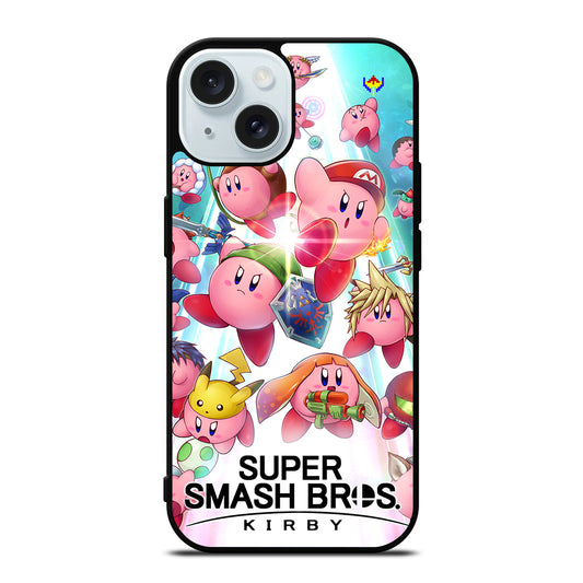 KIRBY SUPER SMASH BROS GAME 3 iPhone 15 Case Cover