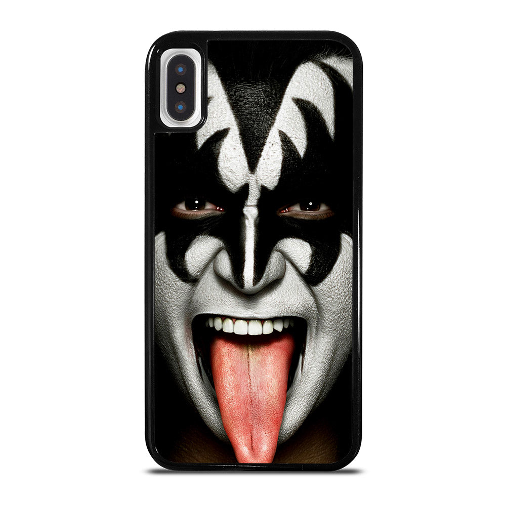 KISS BAND GENE SIMMONS FACE iPhone X / XS Case Cover