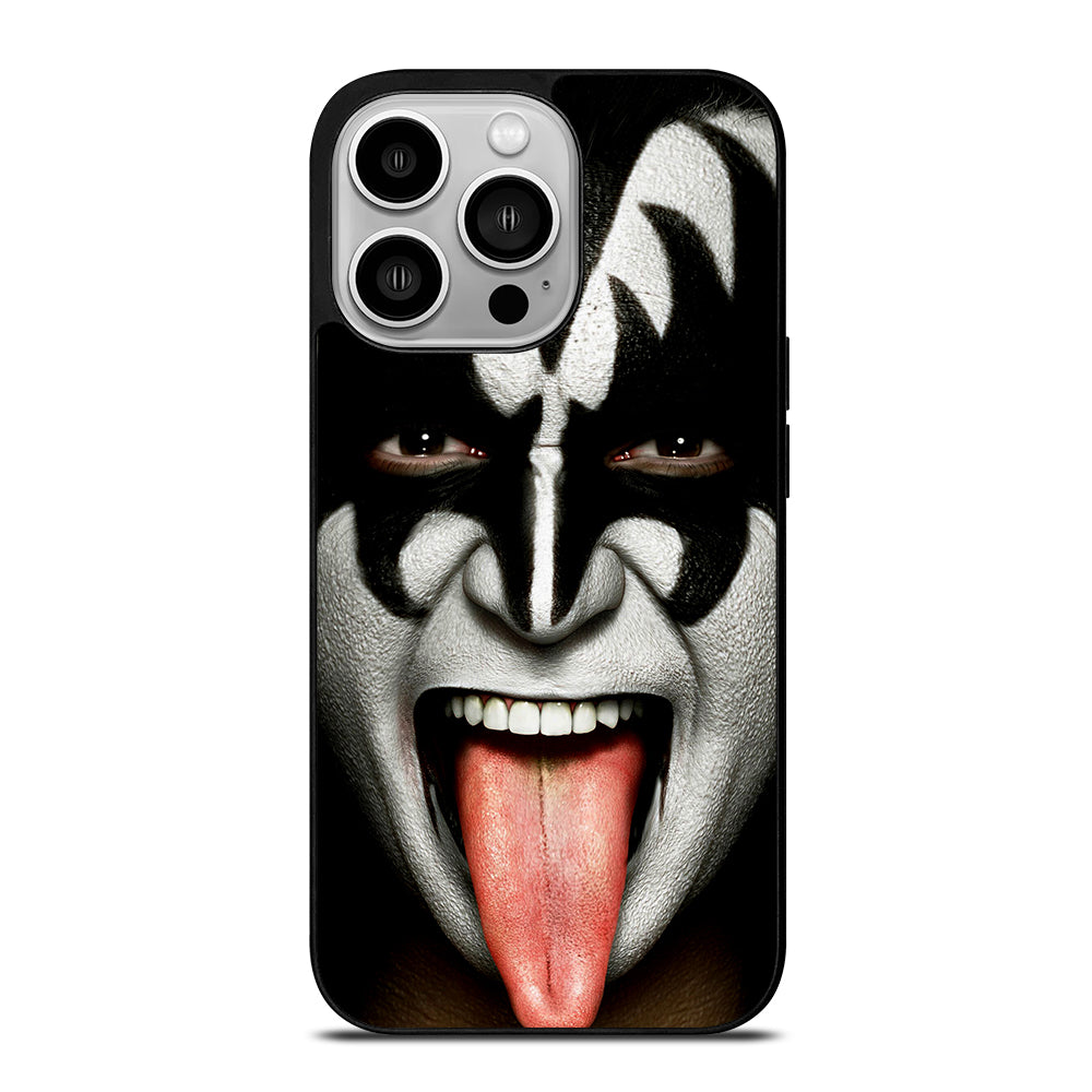 KISS BAND GENE SIMMONS FACE iPhone 14 Pro Case Cover