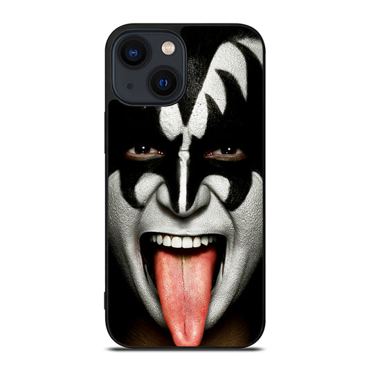 KISS BAND GENE SIMMONS FACE iPhone 14 Plus Case Cover
