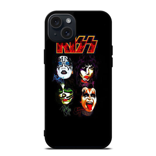 KISS BAND SIGNATURE iPhone 15 Plus Case Cover