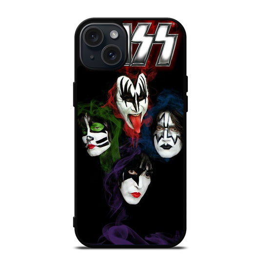 KISS METAL BAND FACE iPhone 15 Plus Case Cover