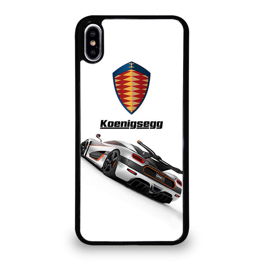 KOENIGSEGG WHITE CAR iPhone XS Max Case Cover