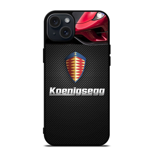 KOENIGSEGG CARBON LOGO iPhone 15 Plus Case Cover