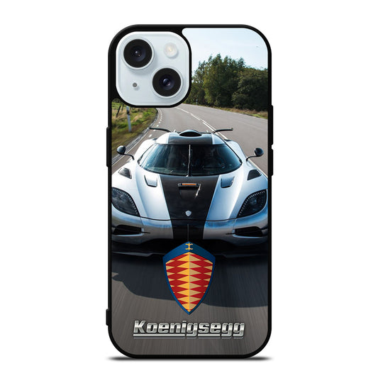 KOENIGSEGG CAR WHITE iPhone 15 Case Cover