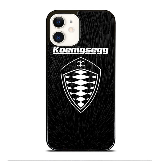 KOENIGSEGG LOGO BLACK iPhone 12 Case Cover