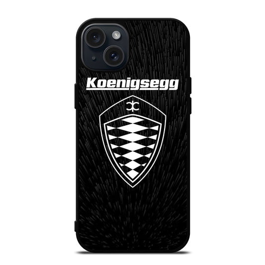 KOENIGSEGG LOGO BLACK iPhone 15 Plus Case Cover