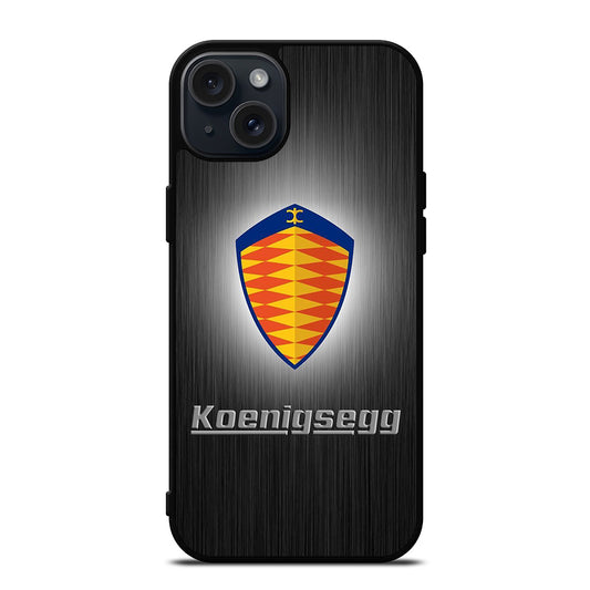 KOENIGSEGG METAL LOGO iPhone 15 Plus Case Cover