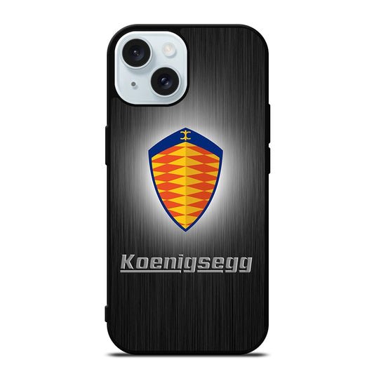 KOENIGSEGG METAL LOGO iPhone 15 Case Cover