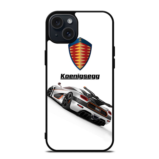 KOENIGSEGG WHITE CAR iPhone 15 Plus Case Cover