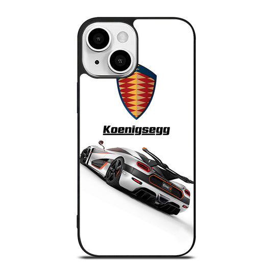 KOENIGSEGG WHITE CAR iPhone 13 Mini Case Cover