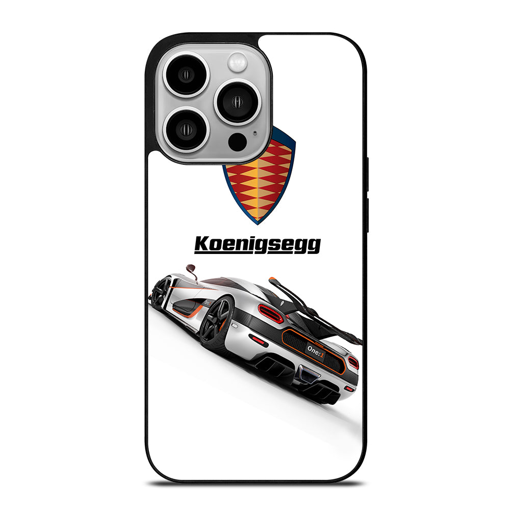 KOENIGSEGG WHITE CAR iPhone 14 Pro Case Cover