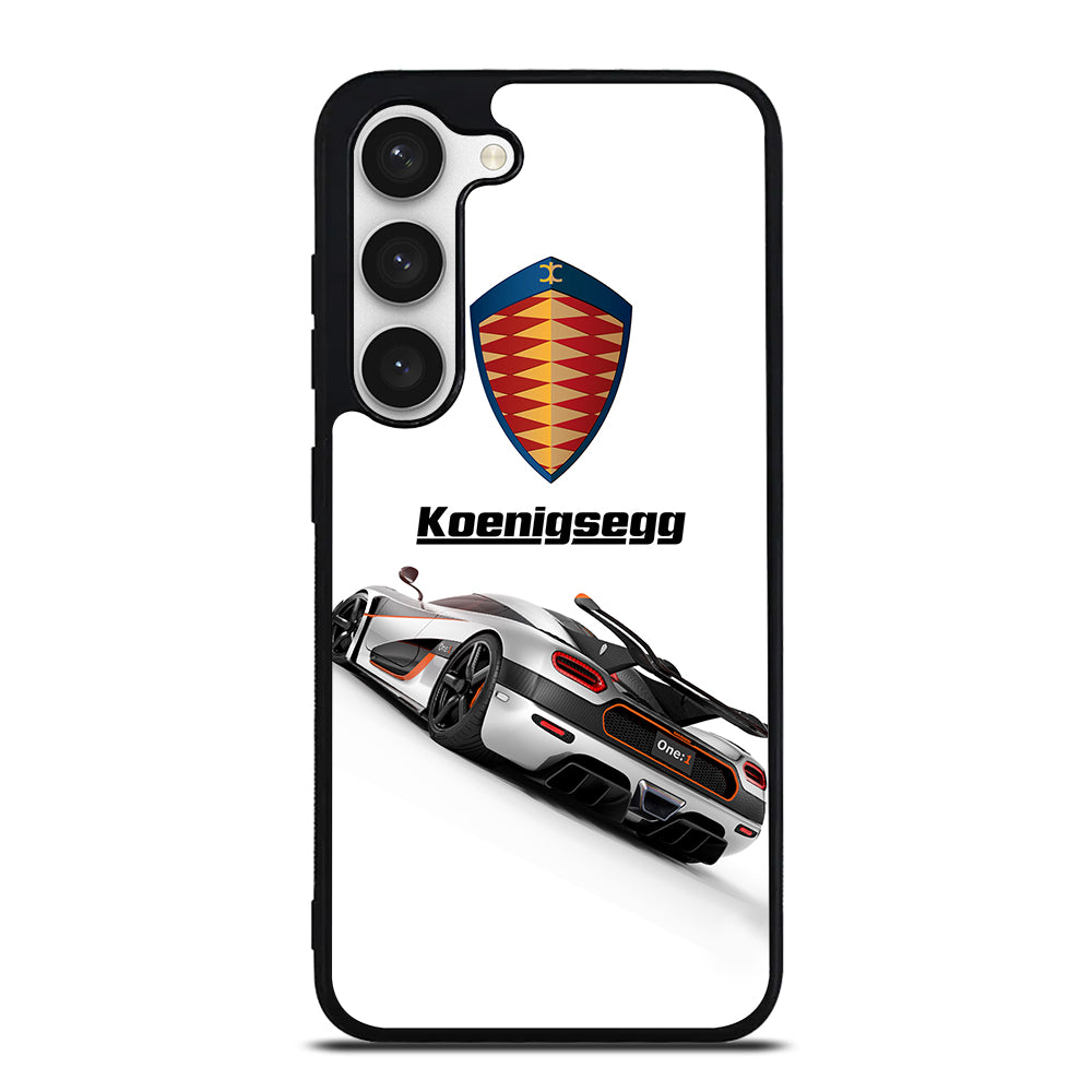 KOENIGSEGG WHITE CAR Samsung Galaxy S23 Case Cover