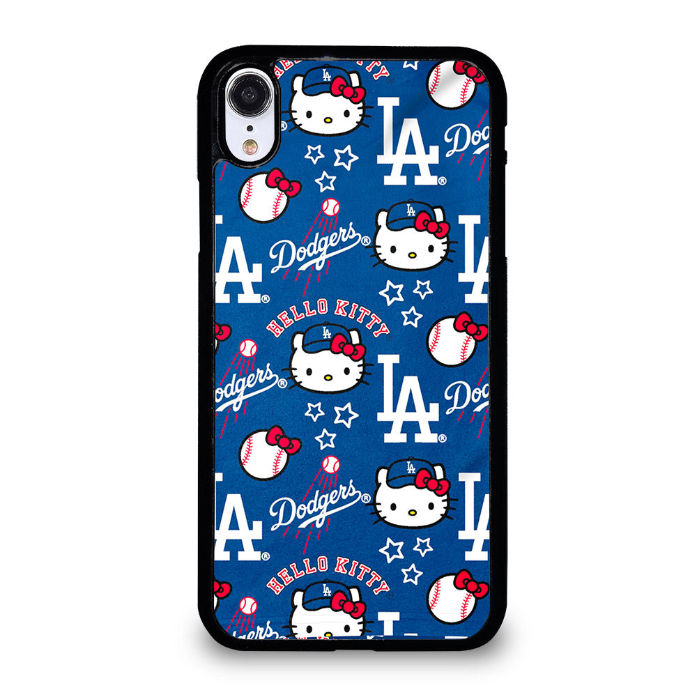 LA DODGERS HELLO KITTY PATTERN iPhone XR Case Cover
