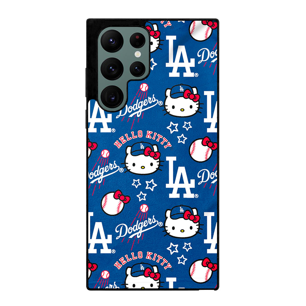 LA DODGERS HELLO KITTY PATTERN Samsung Galaxy S22 Ultra Case Cover