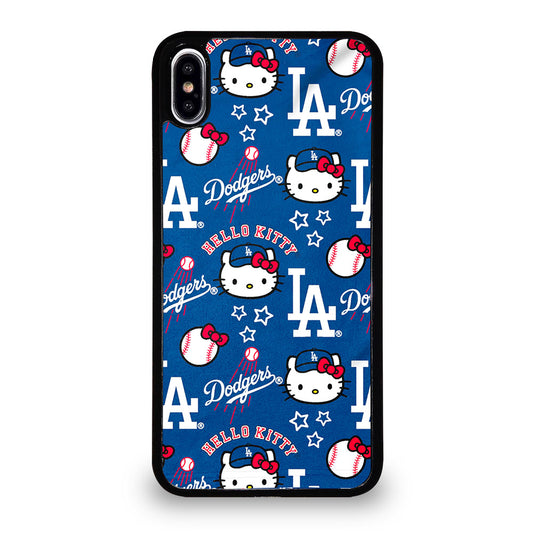 LA DODGERS HELLO KITTY PATTERN iPhone XS Max Case Cover