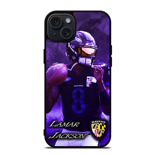 LAMAR JACKSON RAVENS FOOTBALL 1 iPhone 15 Plus Case Cover