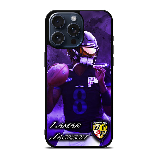 LAMAR JACKSON RAVENS FOOTBALL 1 iPhone 15 Pro Max Case Cover