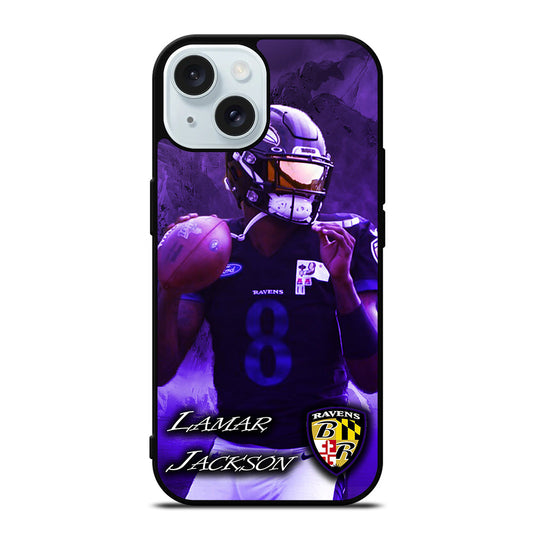 LAMAR JACKSON RAVENS FOOTBALL 1 iPhone 15 Case Cover