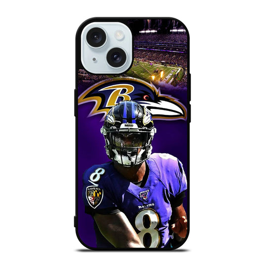 LAMAR JACKSON RAVENS FOOTBALL 2 iPhone 15 Case Cover