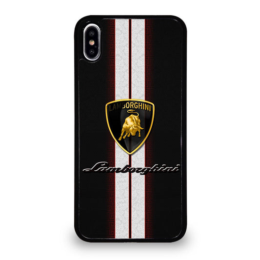 LAMBORGHINI WHITE STRIPE LOGO iPhone XS Max Case Cover