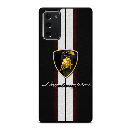 LAMBORGHINI WHITE STRIPE LOGO Samsung Galaxy Note 20 Case Cover