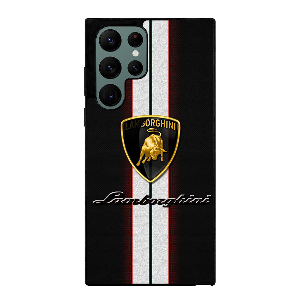 LAMBORGHINI WHITE STRIPE LOGO Samsung Galaxy S22 Ultra Case Cover