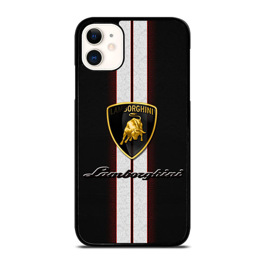 LAMBORGHINI WHITE STRIPE LOGO iPhone 11 Case Cover