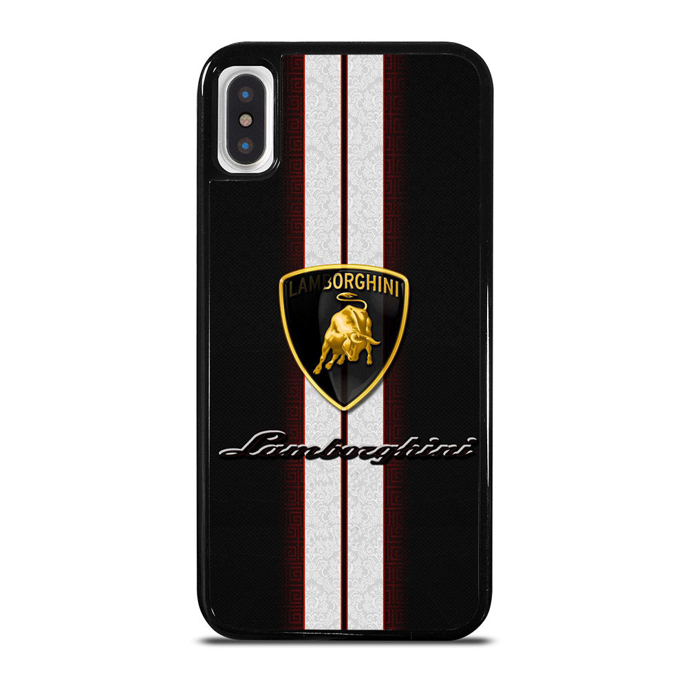 LAMBORGHINI WHITE STRIPE LOGO iPhone X / XS Case Cover