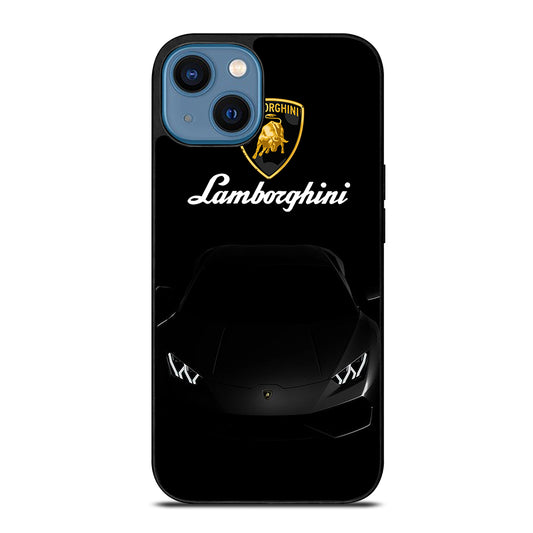 LAMBORGHINI BLACK CAR iPhone 14 Case Cover