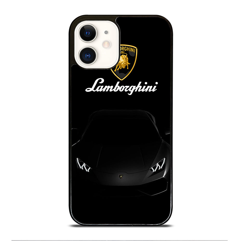 LAMBORGHINI BLACK CAR iPhone 12 Case Cover