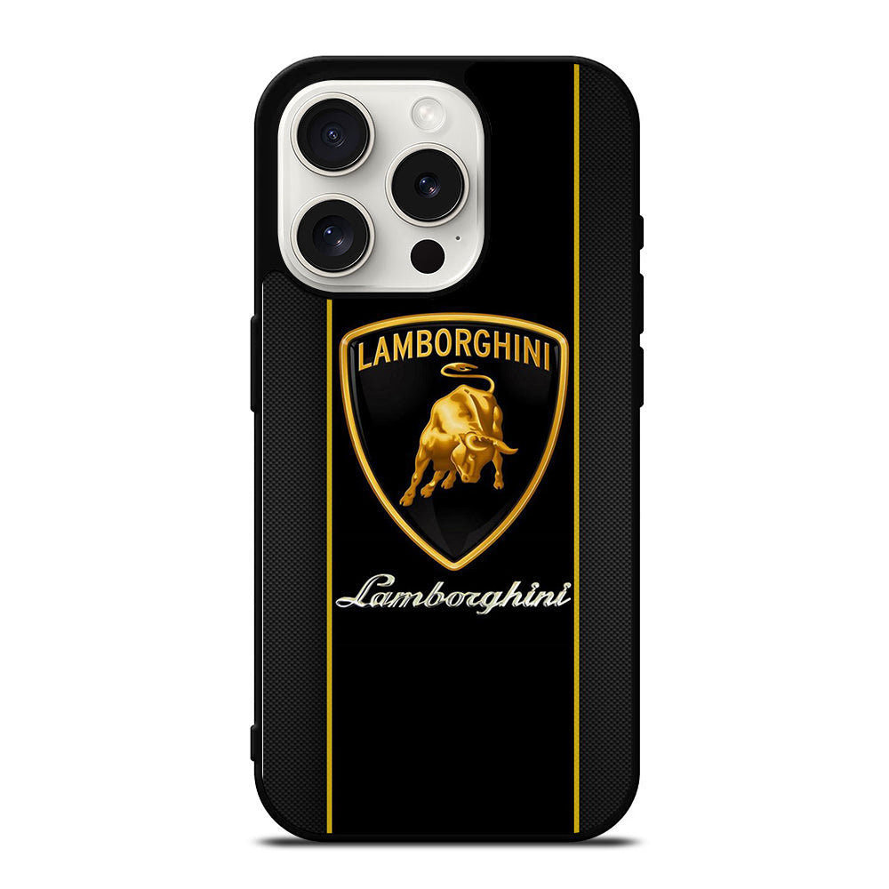 LAMBORGHINI CARBON LOGO iPhone 15 Pro Case Cover