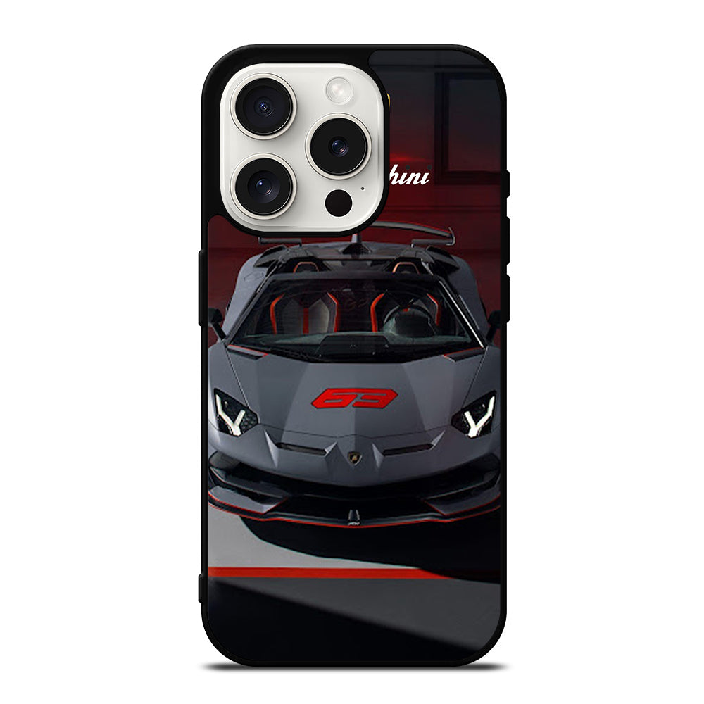 LAMBORGHINI GREY CAR iPhone 15 Pro Case Cover