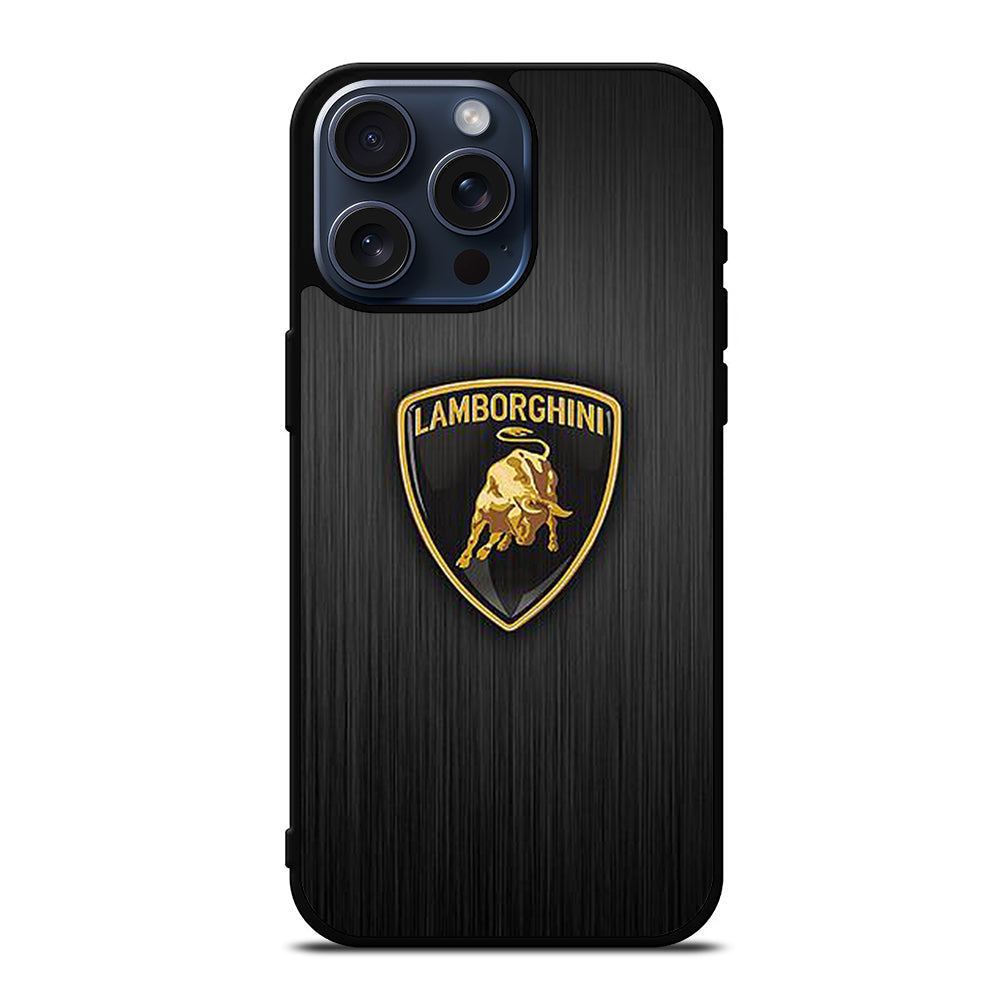 LAMBORGHINI METAL LOGO iPhone 15 Pro Max Case Cover