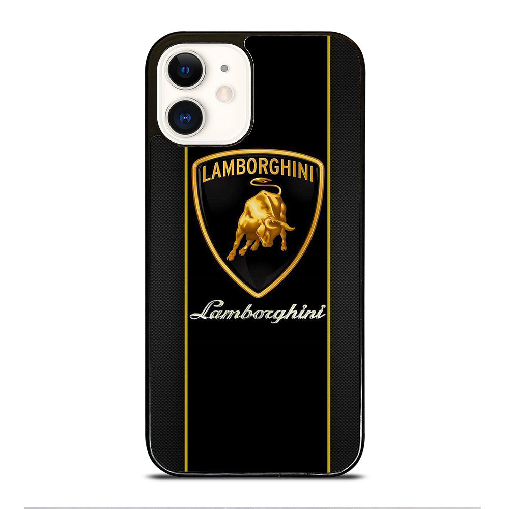 LAMBORGHINI STRIPE BLACK iPhone 12 Case Cover